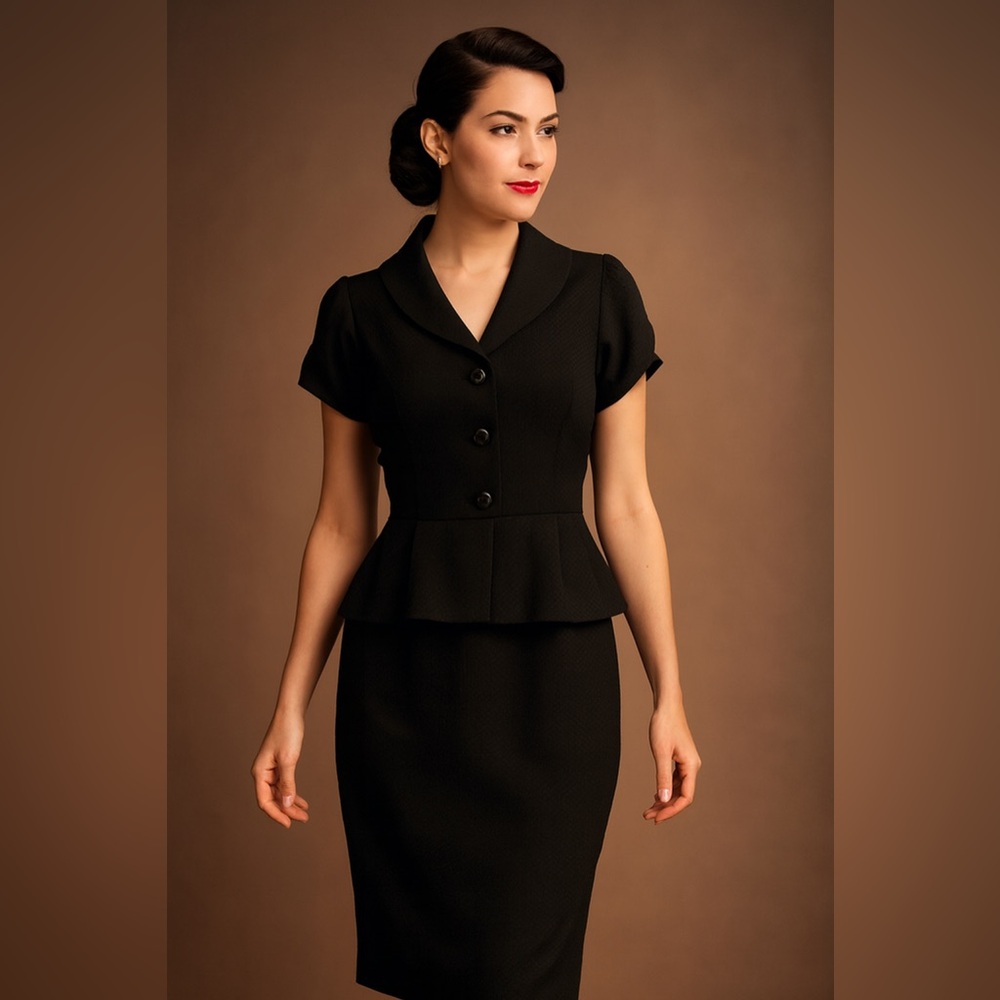 Maggy London Black Midi Dress